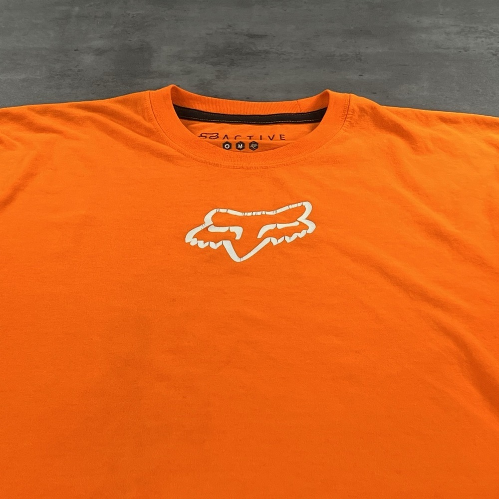 FOX Racing Shirt Adult Small Orange Black Active‎ Tech Motorcross MX Dirtbike